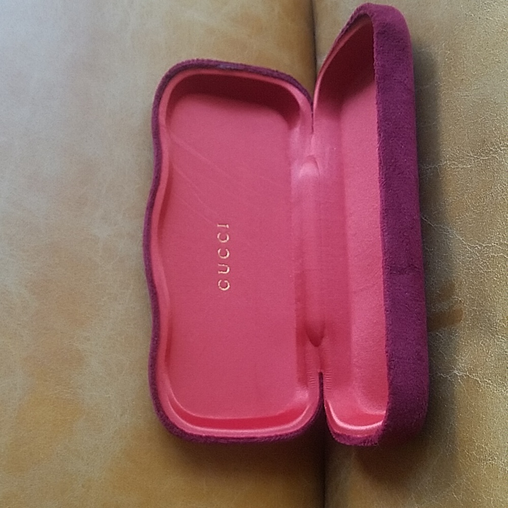 Gucci Sunglasses Glass Case Burgandy Velvet